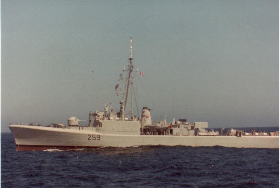 HMCS Terra Nova at sea with HMCS Assiniboine